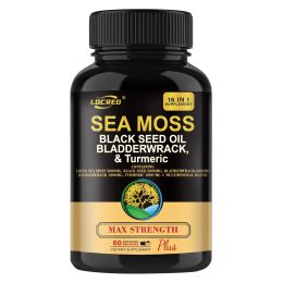Black Seed Oil Bladder Wrack Turmeric 16-in-1 Supplements Joint Support Sea Moss Capsule (Option: 60Capsules)