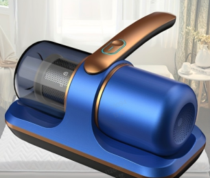Portable Vacuum Powerful Bed Vacuum Cleaner Rechargeable Portable Vacuum For Pet Hair Carpets Floors Blue Household Cleaning Supplies (Color: Blue)