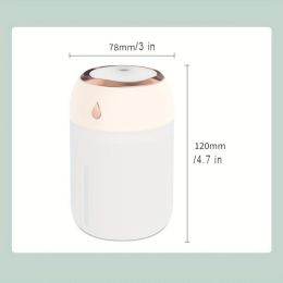 Portable Mini Humidifier 220ml Small Cool Mist Humidifier USB Personal Desktop Humidifier For Bedroom Travel Office Home (Color: WHITE)