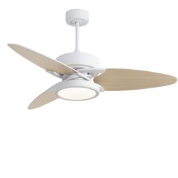 Light Pro 52 In. LED Indoor White Smart Ceiling Fan With Remote Control (Color: WHITE)